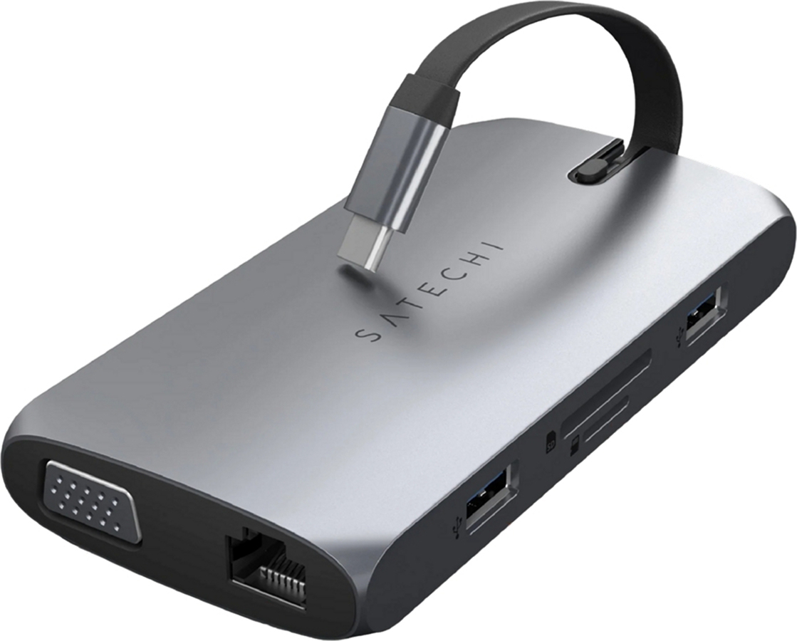 Адаптер Satechi Aluminum Type-C On-the-Go Multiport Adapter Space Gray